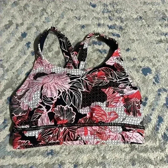 NWOT Lululemon Energy Bra Nulux *Lunar New Year Artisan Spring Multi size 2 - Picture 3 of 4
